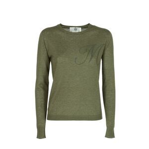 Dee Ocleppo Cashmere Crew Neck Pullover Sweater Women Green Sweaters